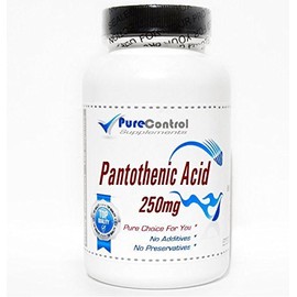 Pantothenic Acid 250mg // 200 Capsules // Pure // by PureControl Supplements