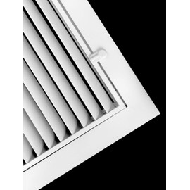 22" X 22" Aluminum Return Filter Grille - Easy Airflow - Linear Bar Grilles [Outer Dimensions: 24.5w X 24.5h]