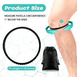 Foilswirl 2 Pcs Silicone Patella Tendon Support Strap Patellar Tendon Band Knee Band for Patellar Tendon Pain Knee Strap Brace Support for Volleyball Basketball Running Soccer Hiking