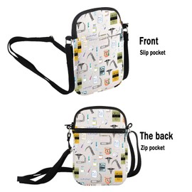 G2TUP Anesthesiologist Thank You Gift Eat Sleep Pass Crossbody Bag Anesthesia Tech Travel Bag Anesthesia CRNA Graduation Gift (Eat Sleep S)