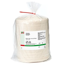 Lohmann & Rauscher tg cotton Stockinette, 20cm x 25m, 100% Cotton Close-Weave Seamlessly Knitted Tubular Stockinette, Skin Friendly Protection, First Layer of Multi-Layer Compression Bandaging