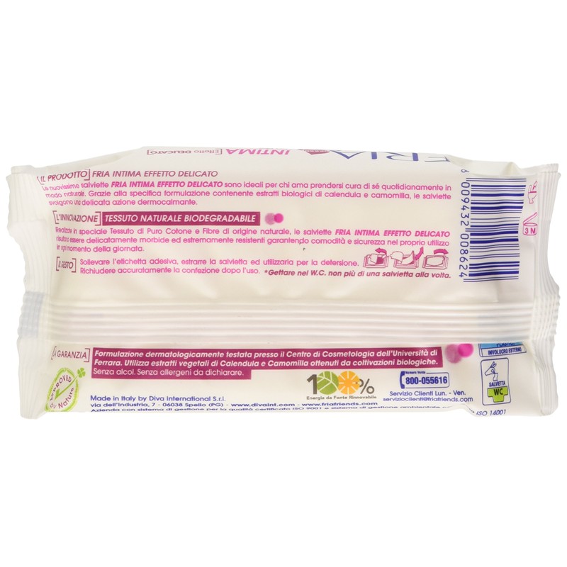 Wipes salviette per l'igiene intima organic pocket delicate e biodegradabili
