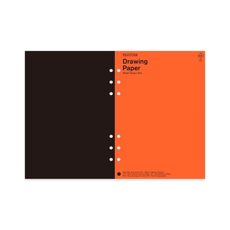 A5サイズ PLOTTER/プロッター ドローイングペーパー メモパッド システム手帳リフィル 77