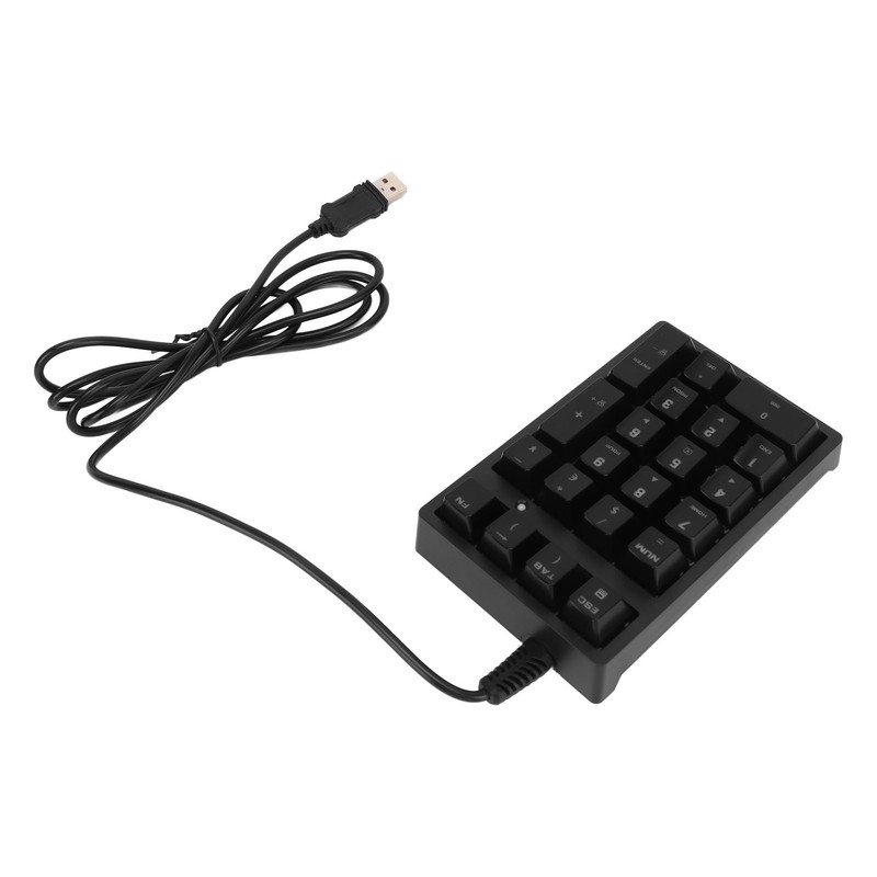 Mechanical Numeric Keypad Wired 21 Keys Blue Switch Color LED