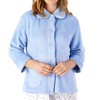 Slenderella Womens Button Up Coral Fleece Bed Jacket Housecoat with