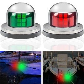 LED Boat Navigation Lights,Waterproof Boat Bow Stern Lights Boat Lights Red And Green Marine Navigation Light Port And Starboard Signal Light Suitable for Pontoons Fishing Boats Yachts Bass Boat