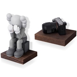 QsQueen Floating Shelves, Floating Shelves for Wall, Wall Shelves with Invisible Bracket, Bathroom Shelves, Bedroom Decor, Floating Shelf, Shelves for Wall Storage, Display Shelf, Set of 2