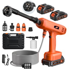 SkyBlade Cordless Pressure Washer, Portable Battery Power Washer Electric Car Pressure Washer Handheld with 6-in-1 Nozzle 3000mah Battery, Small Power Car Cleaner for Floor Garden Fence Depot