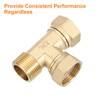 sourcing map Brass Tee Swivel Pipe Fitting, 3/4" (Female x
