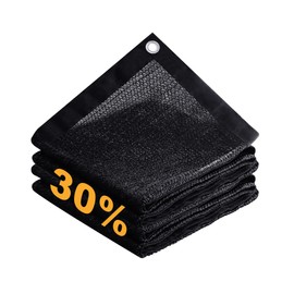 DIFY 5×8 FT, 30% Shade Fabric Sun Shade Cloth with Grommets, Black Outdoor Mesh Trap for Garden Plants Cover, Greenhouse, Chicken Coop, Black Patio Netting