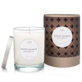 KOBO Kyoto Quince Candle (11 oz) | Modern, Geometric Jar Candle | Unisex, All Season | 80 Hour Burn Time | Clean Burn | Scent: Ginger, Quince, Rose
