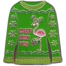 Be The Ball 4U Awesome Ugly Christmas Sweater Flamingo Golf Ball Marker & Snowflake Hat Clip