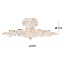 European Style Handle, Door Handle, Antique Rose, 6 Pieces, Cabinet Pull Handle, Knob, Cupboard, Drawer, DIY, Single Hole Total Length 4.0 inches (103 mm)