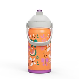 CamelBak Thrive Flip Straw Kids 12oz Water Bottle - Insulated Stainless Steel, Butterfly Rainbow