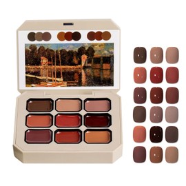 FantasyDay Solid Cream Gel Polish Set,9 Colors Gel Nail Polish Palette Brown Red Solid Gel Polish Manicure Nail Art Kit Soak Off Portable Gift for Mom/Girls/Friend DIY Home