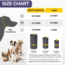 Meifsou Dog Calming Head Wrap, No Shake Quiet Ears for Dogs Anxiety Relief, Original Ear Covers Pet Calming Hoodie for Thunder, Lightning, Fireworks, Vet Visits, High Stretch Ribbed Fabric, Grey L