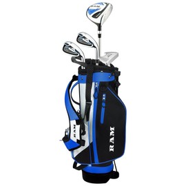 Ram Golf SDX Junior Boys Golf Clubs Set with Bag (Blue, 6-8 Years, Right)