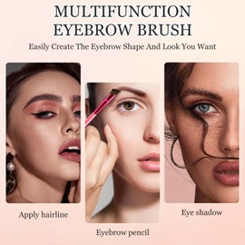 Anjoize Eyebrow, 2023 New 4D Hair Stroke Brow Stamp Brush, 4D Laminated Brow Home-Grooming Kit, Anjoize Eyebrow Pen With Eyebrow Gel (Gray Brown)