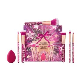 Revolution Full Look Makeup Brush Gift Set, 7-Piece Eye, Face & Cheek Collection with Blending Sponge, Vegan & Cruelty-Free