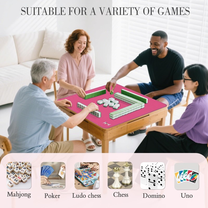Gedgan Mahjong Mat | Neoprene Anti-Slip Noise Reduction, Simple Design