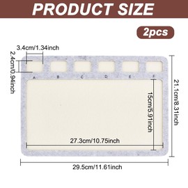 BENECREAT 2Pcs Rectangle Felt Bead Design Boards, Small Felt Beading Mat with Alphabetic Scale Beads Tray Bead Pads for Art Crafts Jewelry Making Beading Supplies, 11.6x8.3inch