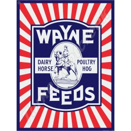 WAYNE FEEDS 9" x 12" METAL SIGN