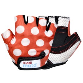 Children's Bike Gloves Red/White Dots Gloves KM m (5 Years)