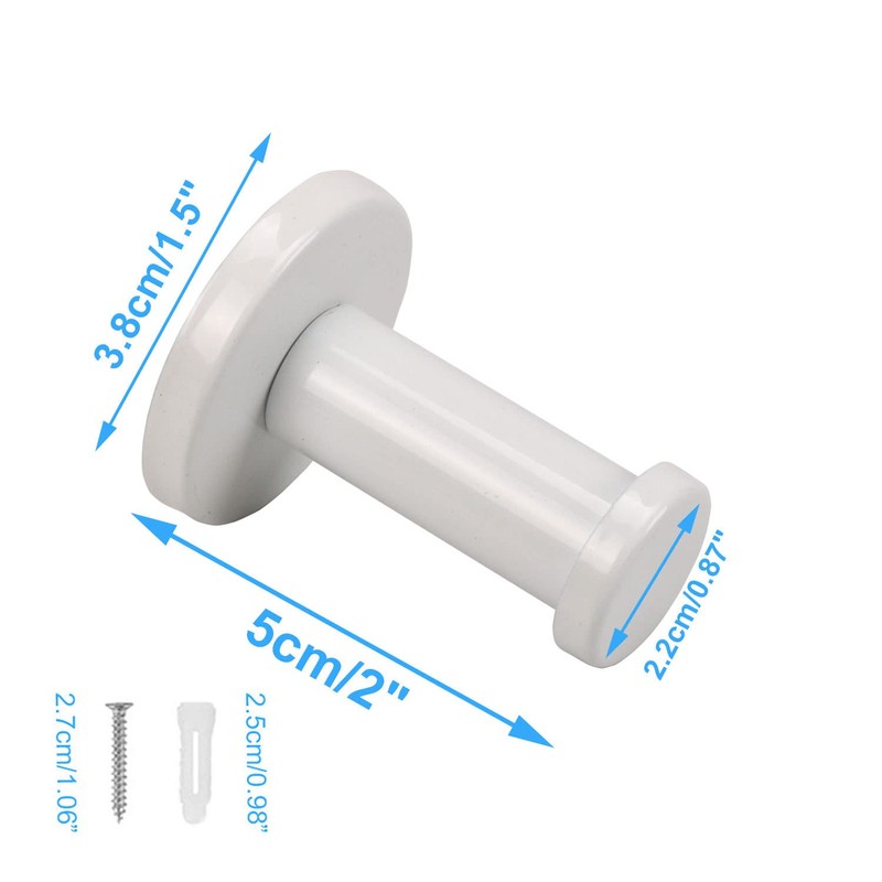 Vanloory Bath Towel Hooks, 6 Pack Round Coat Hooks, Sturdy