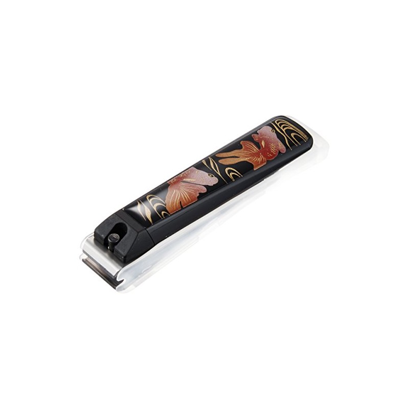 Hashimoto Lacquerware Maki-e Nail Clipper, Goldfish, Paulownia Box