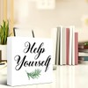 LVQHI Welcoming Rosemary Wooden Box Sign With Help Yourself, Buffet