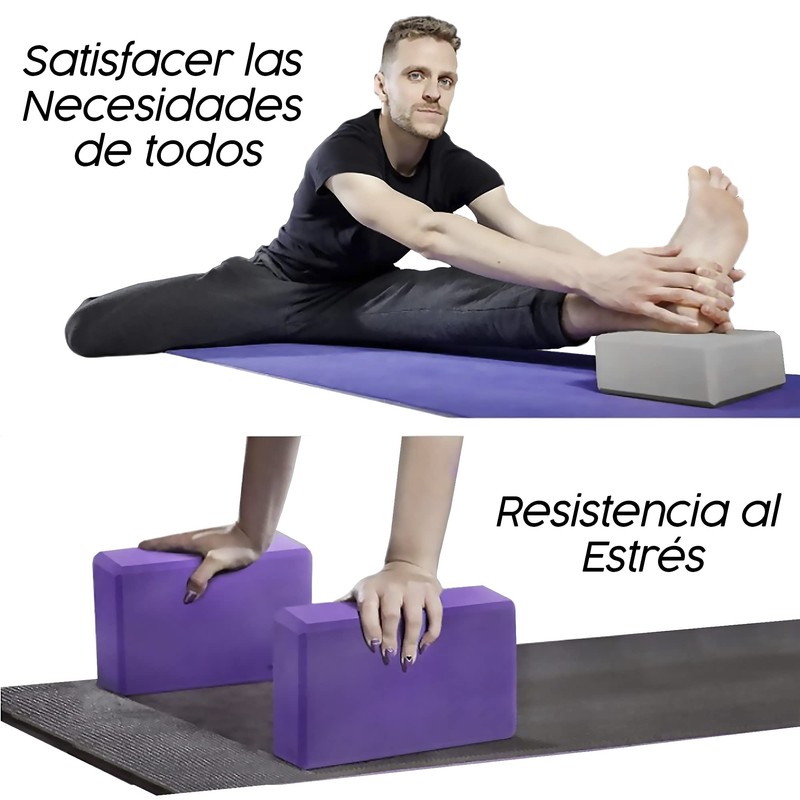 MONZÓ| Bloque de Yoga | (NEGRO, 2 BLOQUES DE YOGA)