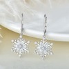 Starchenie Snowflake Dangle Earrings for Women 925 Sterling Silver Leverback