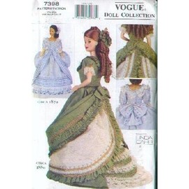 Vogue 7398 - 11.5-Inch Fashion Doll Clothes Patterns - 1870 & 1880 (Vogue Doll Collection, Also sold as Vogue 745 and Vogue 7557)