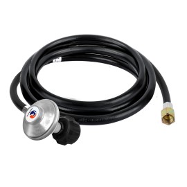 Gas Grill Regulator with Hose 6 Feet LPG Low Pressure 25-250PSI for Most LP Gas Grill like Weber, Heater and Fire Pitcolor: Dark Grey, size: 6FT, accessory type: Regulator with hose