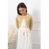 BlackButterfly Children's Long Sleeve Bolero Sparkle Cardigan Girls, gold
