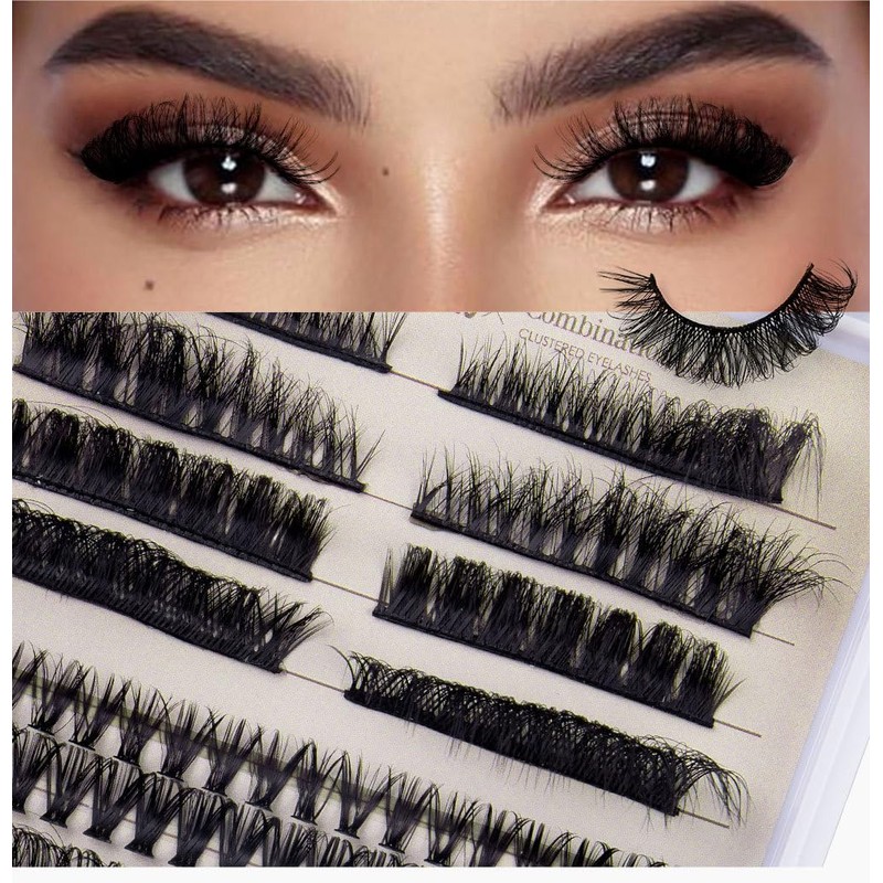 Magrace Eyelash Extension Kit DIY 88 PCS Individual Cluster Lashes
