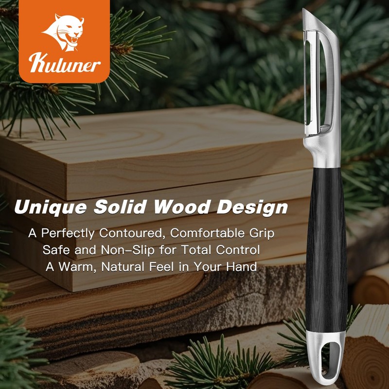 KULUNER 304 Stainless Steel Multi-Function Kitchen Peeler - With Solid
