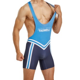 YUFEIDA Men's Sports Shirts Active Undershirts Boxer Wrestling Bodywear Active Bodysuit Sports Vests for Men, a-blue