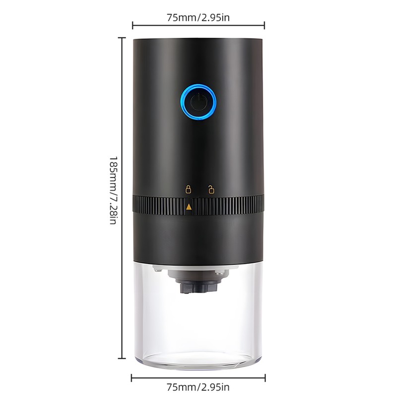 Portable Electric Burr Coffee Grinder Ceramic Blade Burr Grinder USB