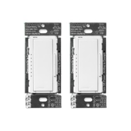 Lutron Maestro PRO LED+ Dimmer Switch, 250W LED/500W ELV/400VA MLV, Neutral Optional, Single Pole/Multi-Location, 120V, MA-PRO-WH-2, White, 2 Pack