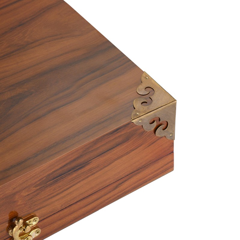 uxcell 44x44x44mm Metal Box Corner Protectors Brass Edge Guard Bronze