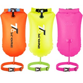T6 Safety Inflated Swim Buoy Float Tow Open Water 15L Swimming Flotation Aid Airbag