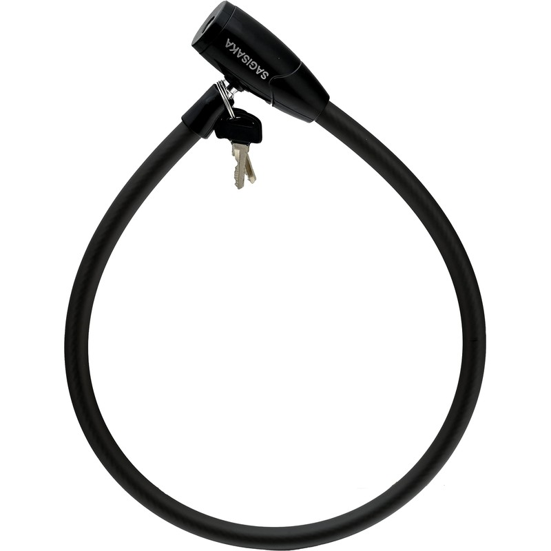 Bicycle Key Cylinder Cable Lock 60 cm Black 43440 