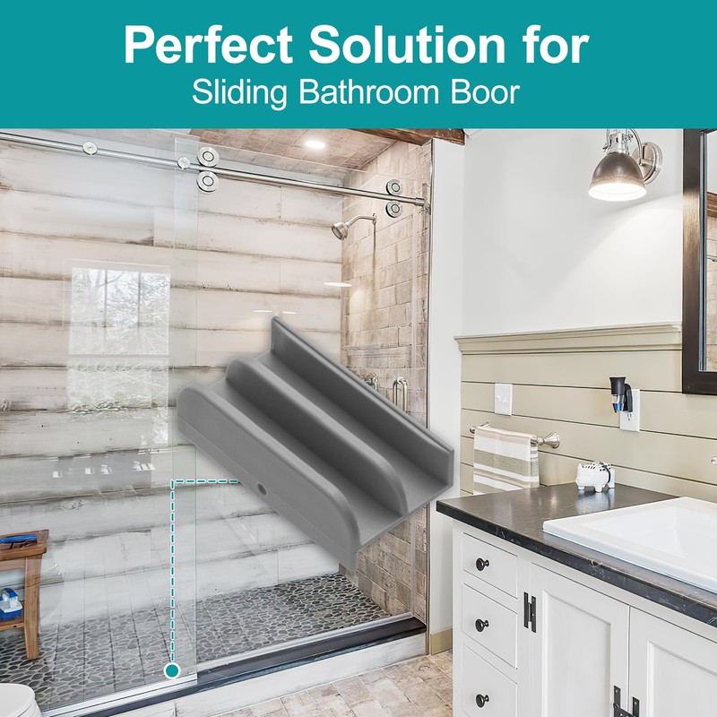 M6219 Sliding Shower Door Bottom Track(Grey) (Top-Hung Shower Door Track),