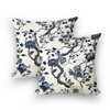 WCYYWGO Spring Throw Pillows Blue Flowers Leaves Pillow Cover Sofa