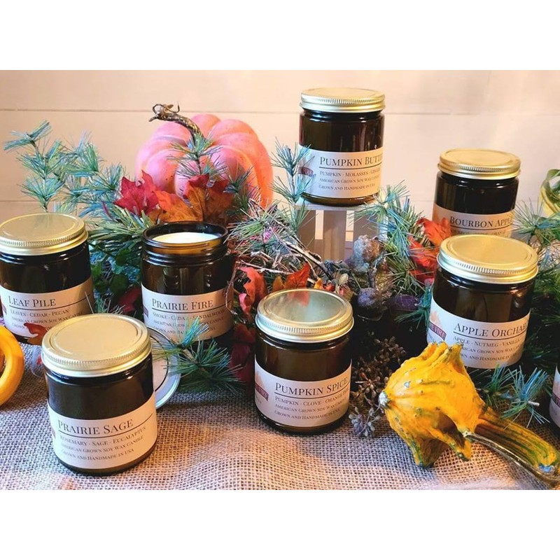 Prairie Fire Candles Scented Soy Wax Candle (8.0 oz) 50-60