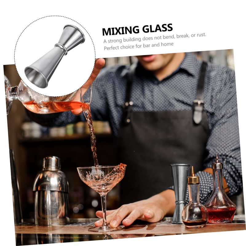 Mobestech 3Pcs Double Jigger Measuring Cups Stainless Steel Cocktail Jiggers