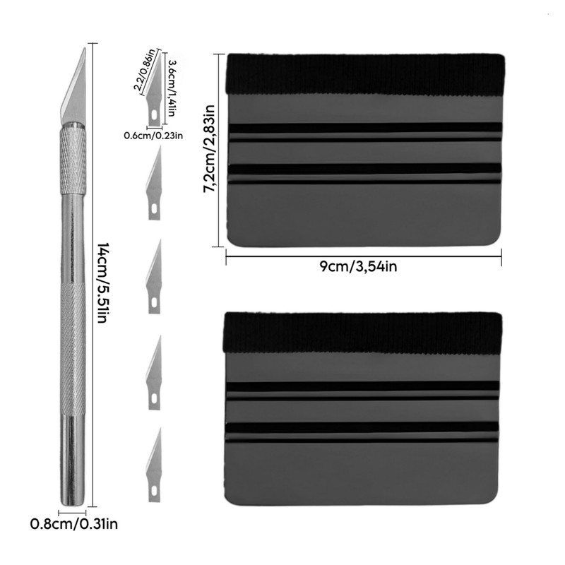 HYLKOM Vinyl Film Installation Kit, Vinyl Spatula, 2 Spatulas, Precision
