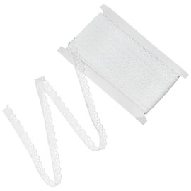 BOHUIZ 45 m White Lace Ribbon, 1.5 cm Vintage Lace Border for Sewing, Decorative Ribbon, Lace Fabric, Lace Trim for Sewing, Craft, Wedding, Decoration, Gift Box