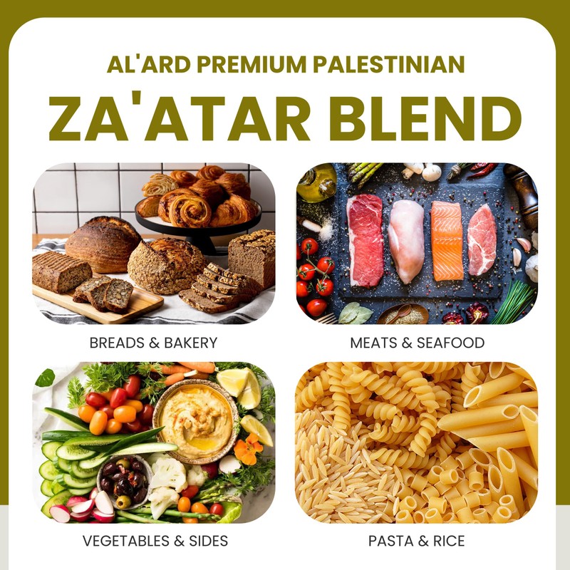 AL'ARD Premium Palestinian Za'atar Blend - 1lb/16oz - Zaatar seasoning
